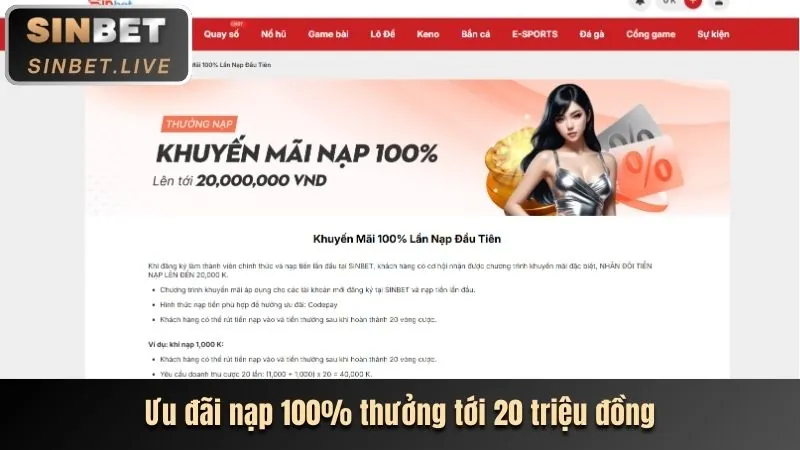 Khuyến mãi nạp tiền lần đầu tại CWIN APK